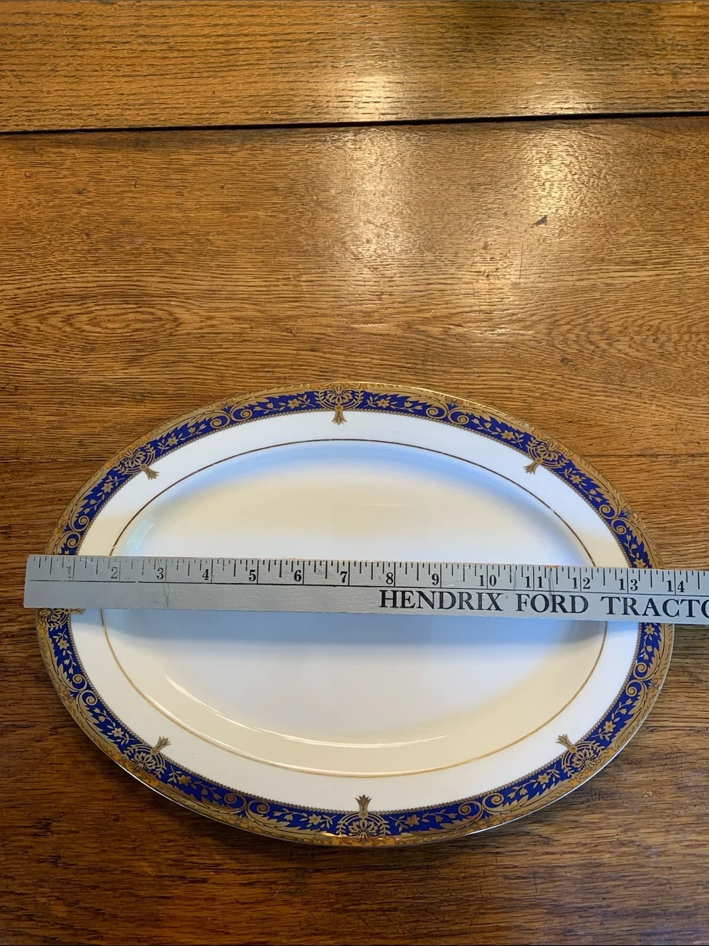 Nikita Translucent Embassy Porcelain Oval Serving Platter Gold Trim